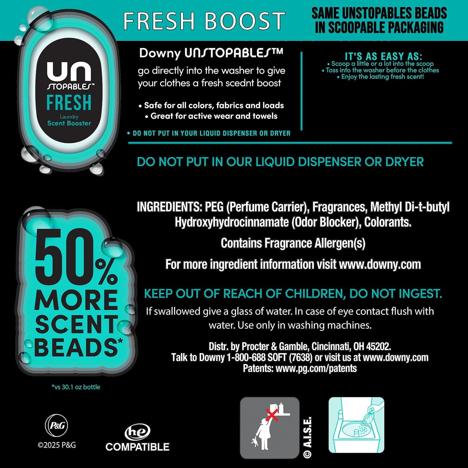 다우니 언스탑어블스 프레시 향기 부스터 – 59.9oz