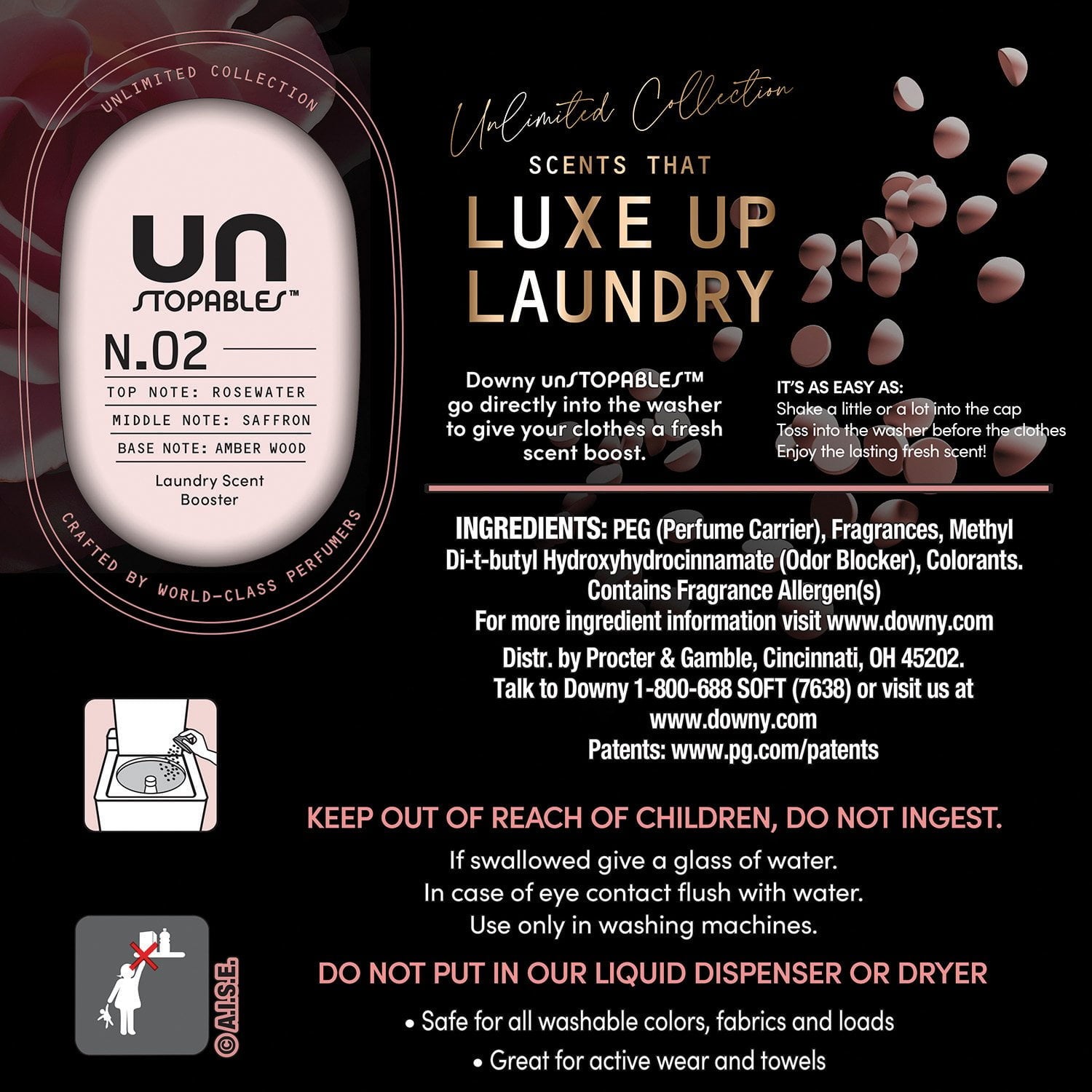 다우니 언스탑어블스 센트 부스터 비즈 No.2 – 초강력 향기 지속 비즈 26.3oz