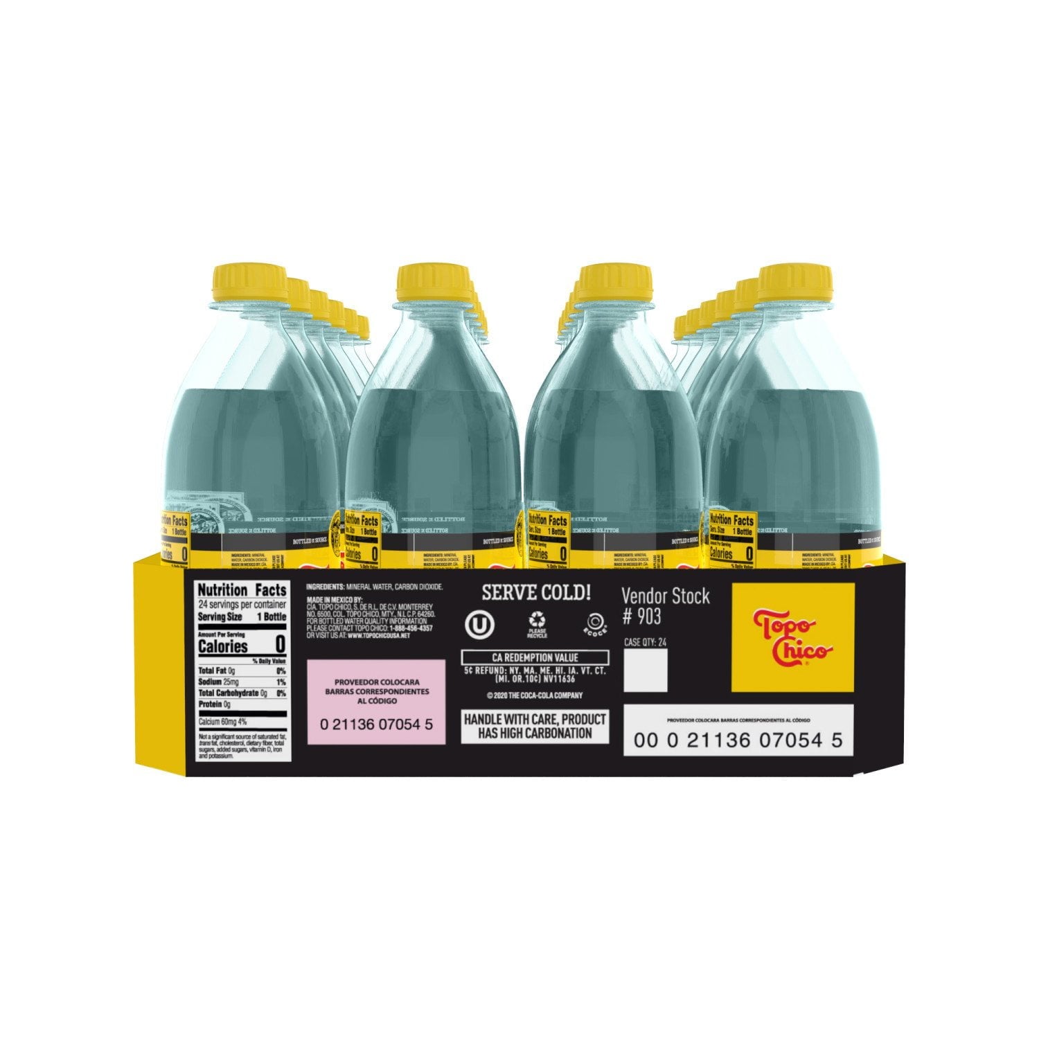 토포 치코 스파클링 미네랄 워터 20 fl. oz × 24 – 강한 탄산의 미네랄 워터