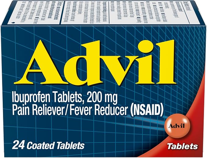 애드빌 이부프로펜 200mg 코팅정 24정 정면 24정 이부프로펜 200mg 포장