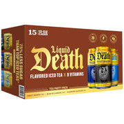 리퀴드 데스 아이스티 버라이어티팩 12 fl oz × 15 pk – 다양한 맛의 탄산 없는 플레이버 아이스티 세트