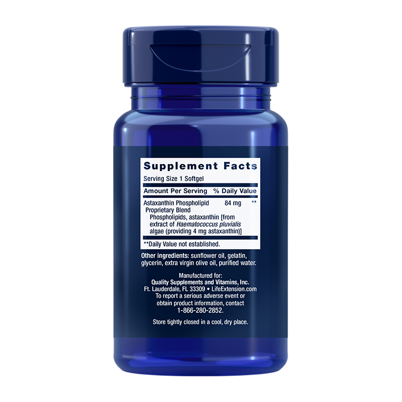 Life Extension Astaxanthin with Phospholipids, 4 mg, 30 softgels