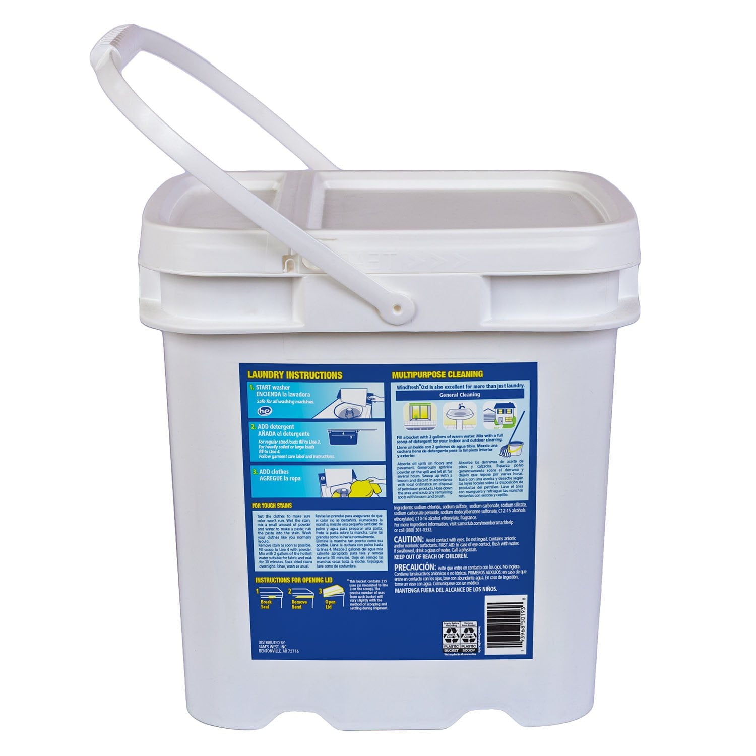 윈드프레시 + 옥시 파우더 세탁세제 – 강력 얼룩 제거·215회 / 560oz