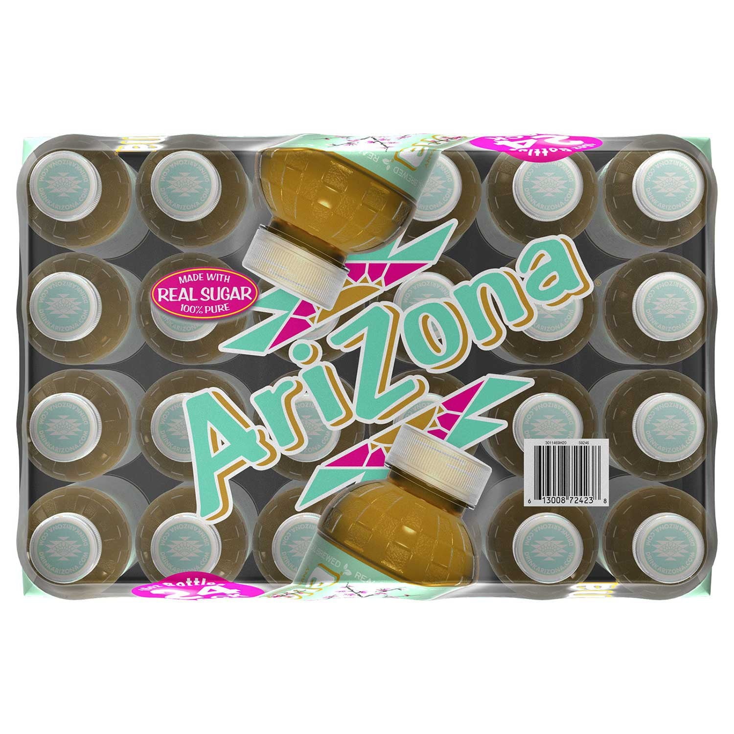 아리조나 그린티 인삼 & 꿀 16 fl oz × 24 pk – 인삼과 꿀이 들어간 상큼한 녹차 음료