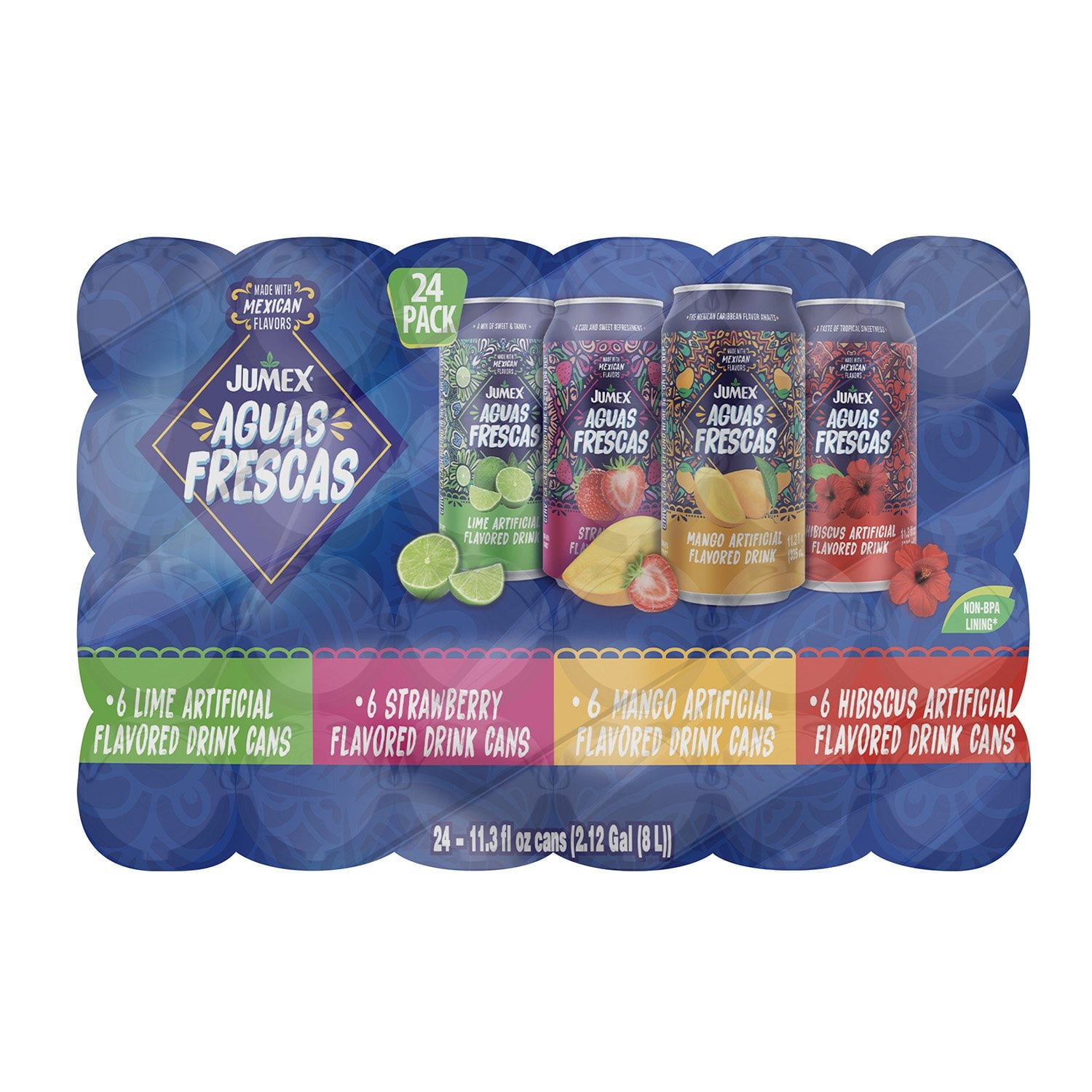 후멕스 아구아스 프레스카스 트로피컬 11.3 fl. oz × 24 – 멕시칸 스타일 과일 음료