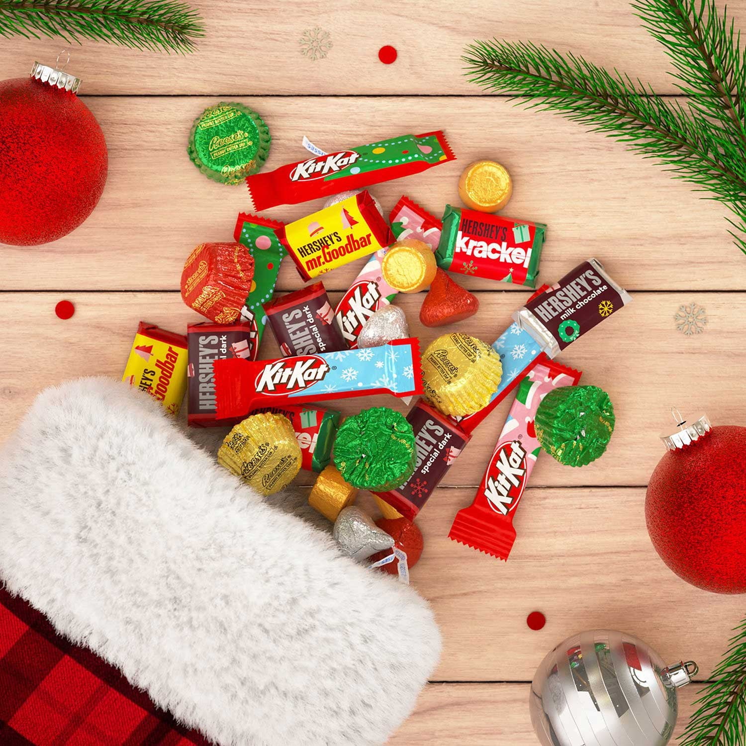 허쉬(HERSHEY'S) 페스티브 페이버릿 초콜릿 버라이어티팩 315개 — 시즌 한정 초콜릿 대용량