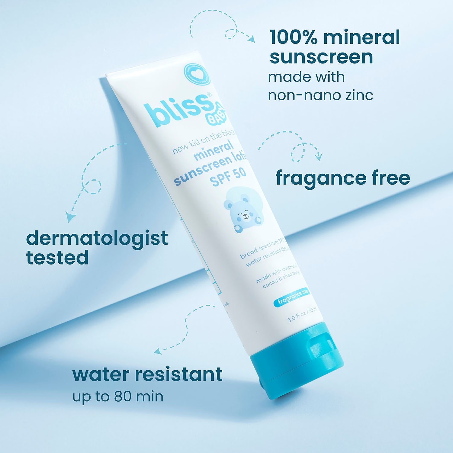 블리스(Bliss) 베이비 미네랄 선스크린 SPF 50 로션 & 스틱 세트 — 무기자차 자외선 차단