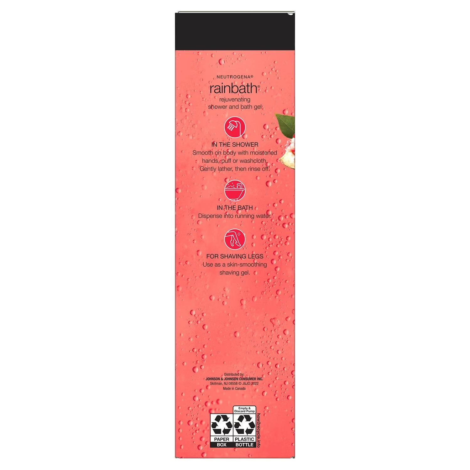 뉴트로지나 레인배스 리주버네이팅 샤워 & 바스 젤 석류 40 fl. oz. – 석류 향과 풍부한 거품, 상쾌한 사용감이 특징인 샤워·목욕 겸용 바디 클렌저
