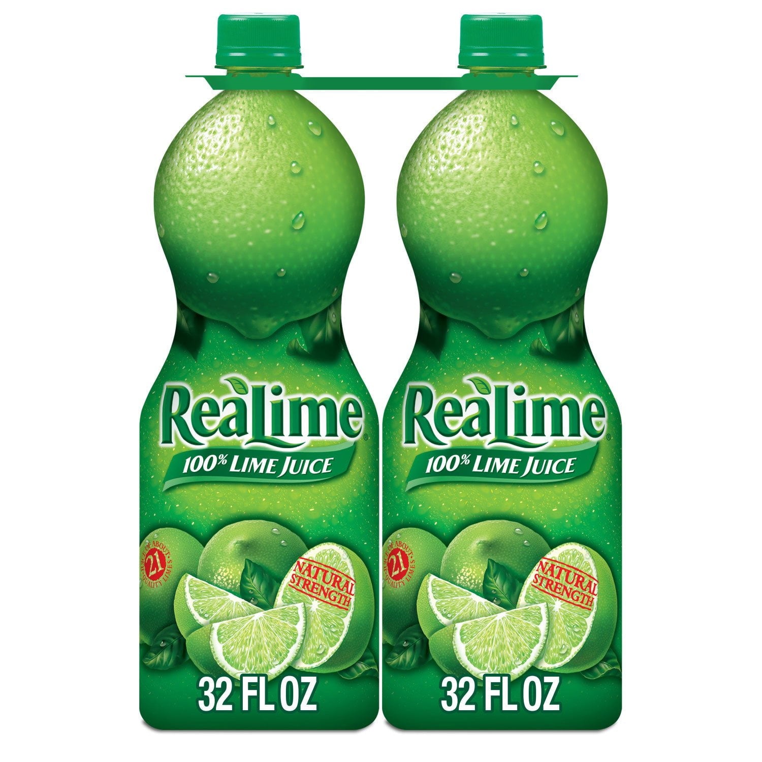 리얼라임 100% 라임 주스 32 fl. oz × 2 – 요리·음료용 라임 주스