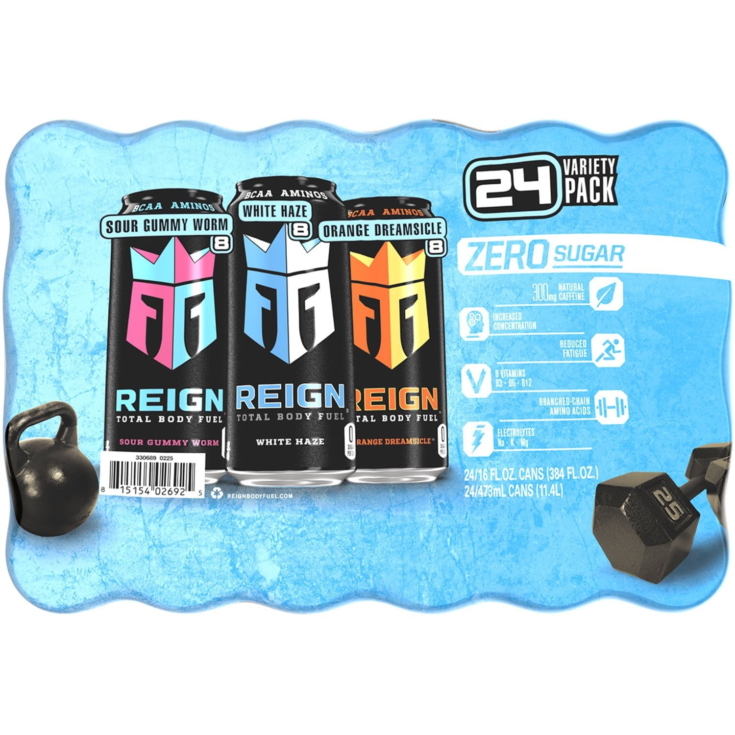 레인 토탈 바디 퓨얼 버라이어티 팩 16 fl. oz × 24 – 퍼포먼스 중심 에너지