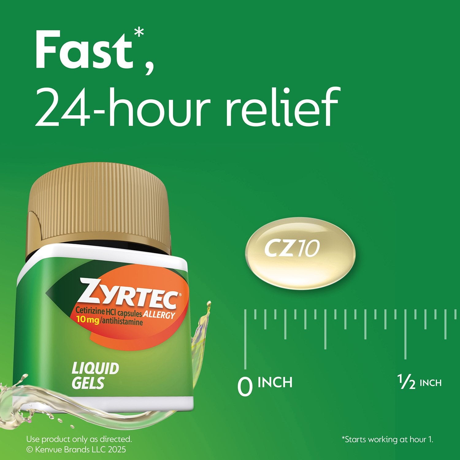 제이텍(Zyrtec) 24시간 알레르기 리퀴드젤 65개 — 빠른 흡수, 강력 알레르기 완화