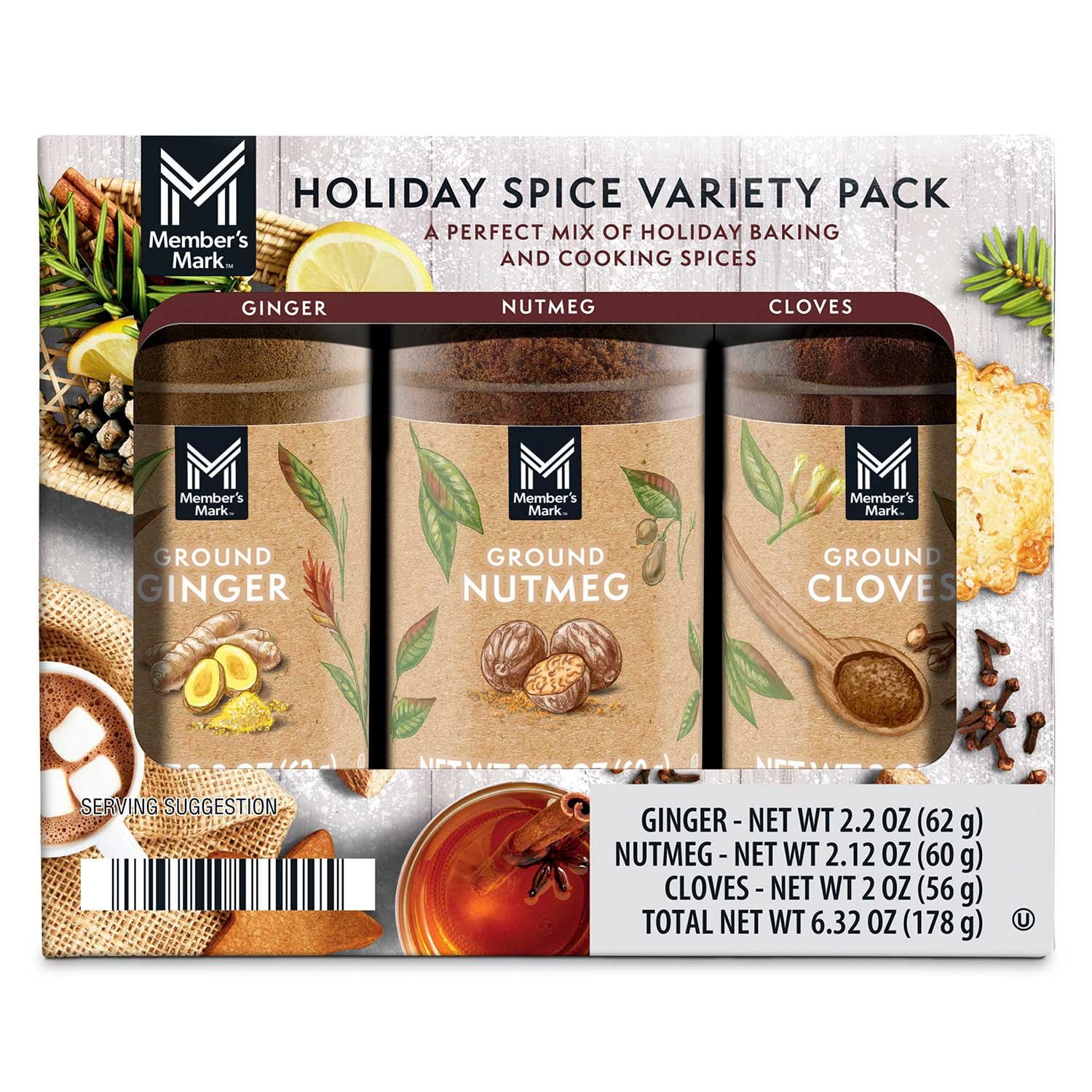 멤버스마크 홀리데이 베이킹 & 쿠킹 스파이스 세트 3팩 – 시나몬·향신료 구성, 베이킹·요리 활용성 높음