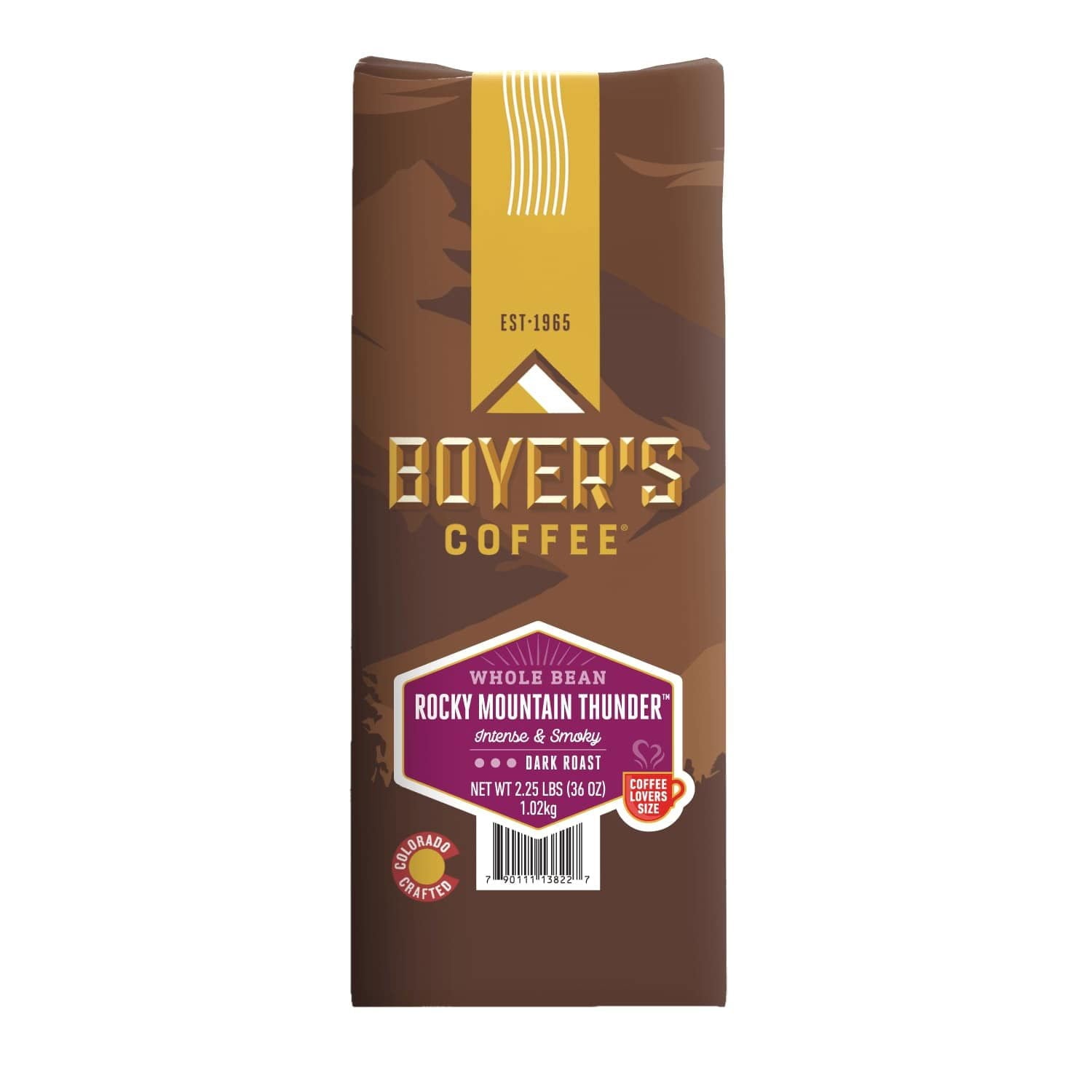 보이어스 커피 로키 마운틴 썬더 다크 로스트 홀빈 36 oz – 강렬하고 묵직한 바디감의 다크 로스트
