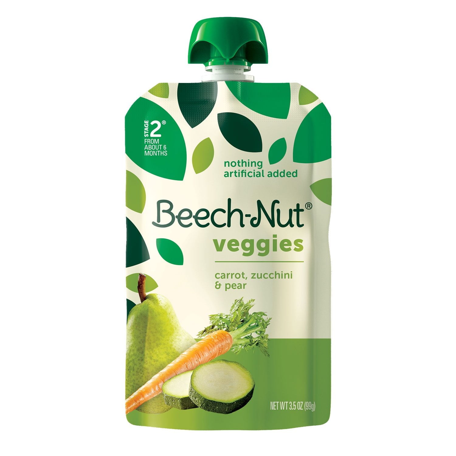 비치넛 베지&프루티스 스테이지2 파우치 3.5oz × 18팩 — 채소·과일 혼합 이유식