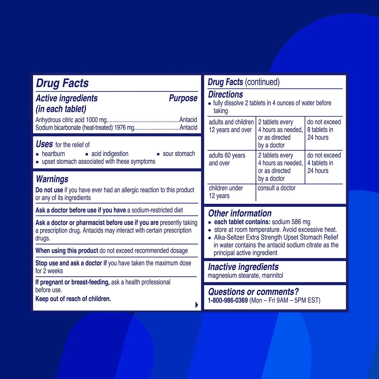 알카셀처 엑스트라 스트렝스 속쓰림 완화 파우치 36×2 — 강력 산역류·속쓰림 개선