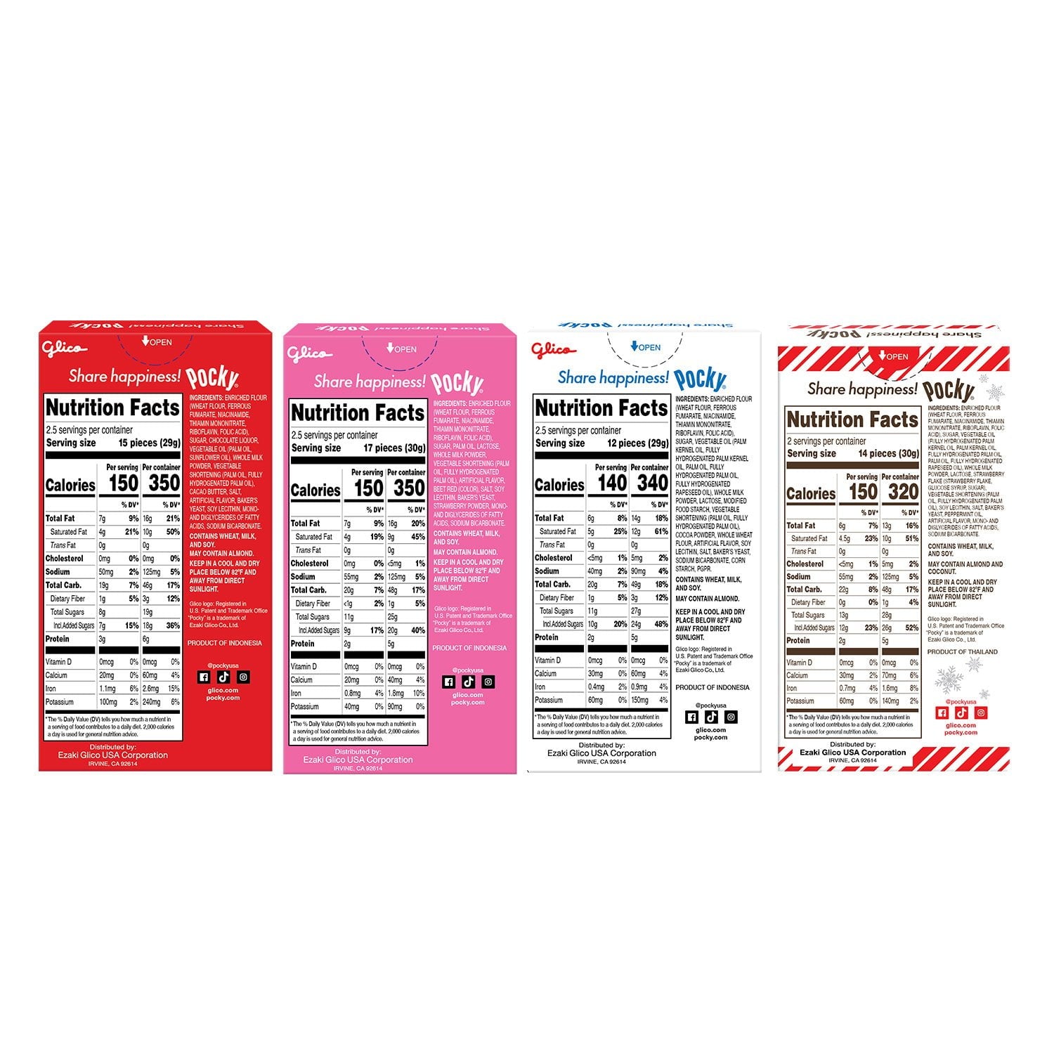 글리코 포키 홀리데이 맛 버라이어티팩 10팩 — 시즌 한정 포키 세트