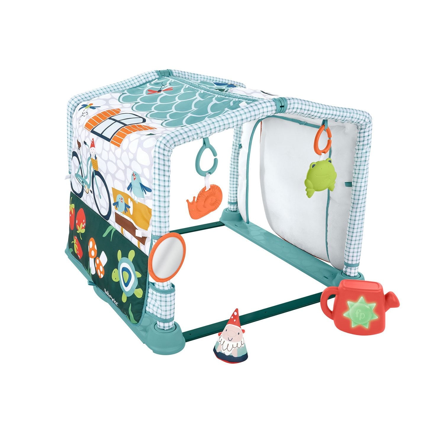 피셔프라이스 3-in-1 크롤 & 플레이 액티비티 짐 — 아기 성장단계별 놀이 변환 매트