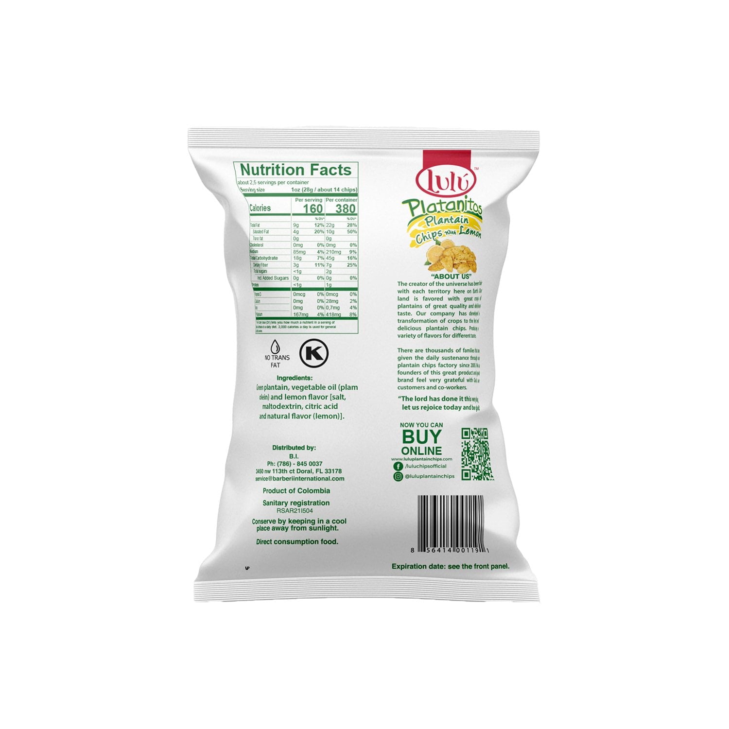 룰루 플랜틴 칩스 버라이어티 팩 – 바삭한 바나나칩, 2.5oz x 30팩