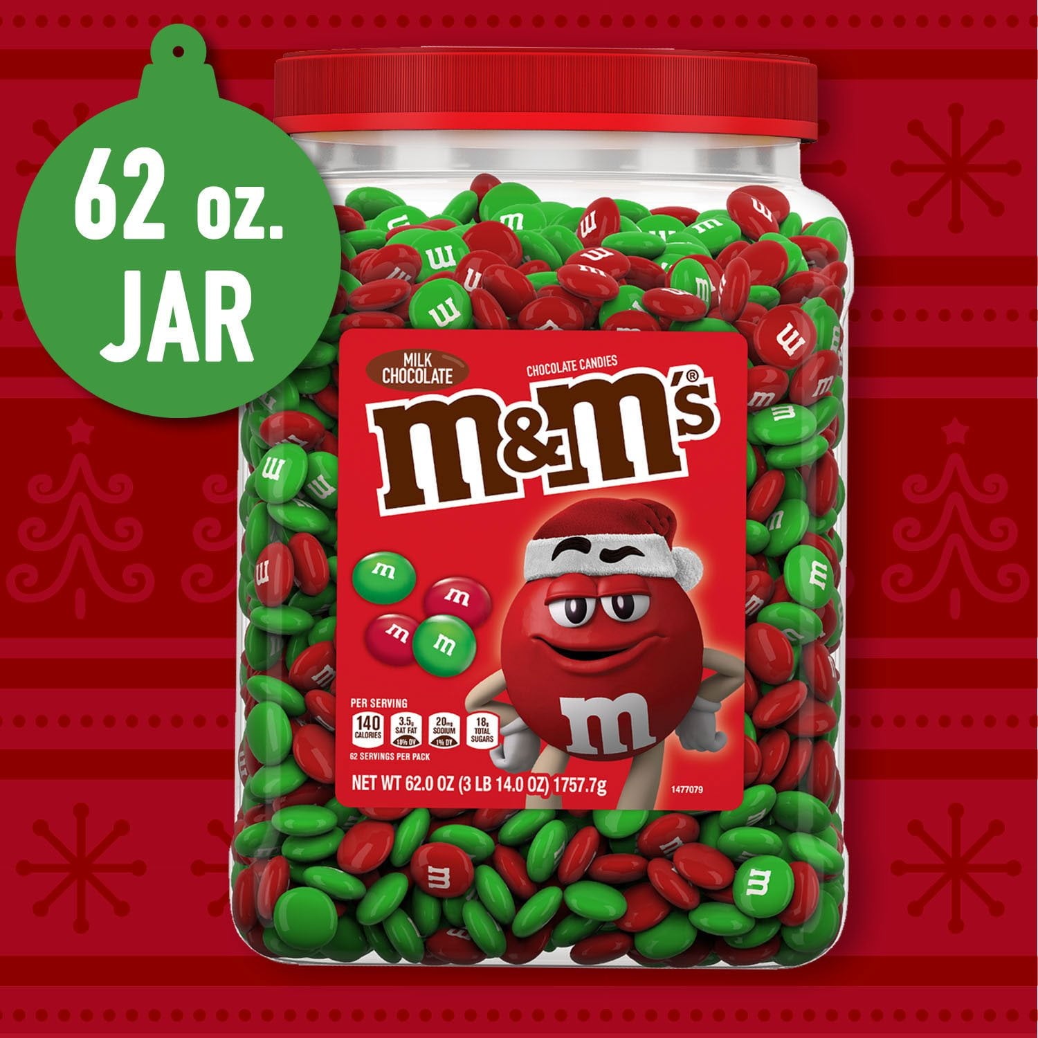 엠앤엠 크리스마스 밀크 초콜릿 62oz — 시즌 한정 홀리데이 패키지