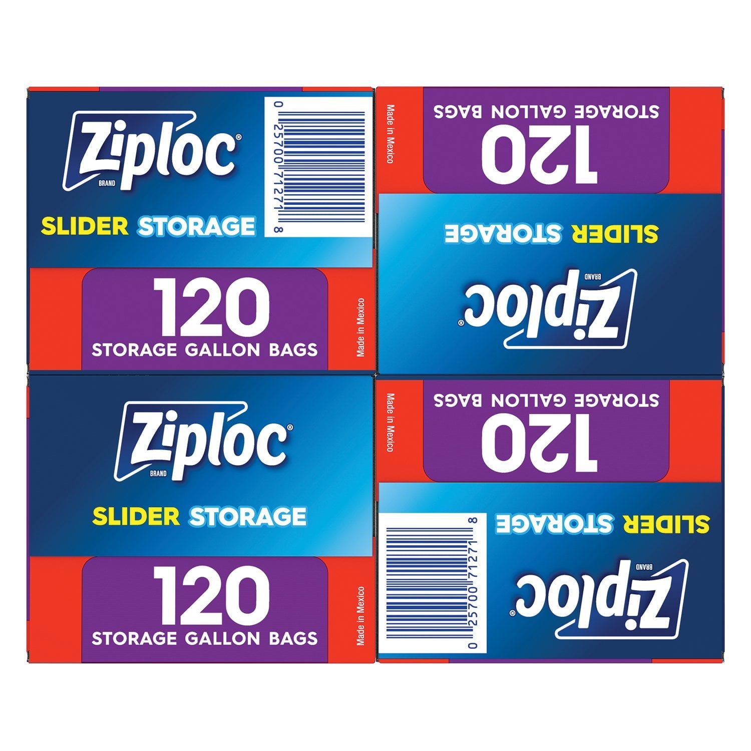 지퍼락 슬라이더 갤런 스토리지백 120매 — 대용량 보관 밀폐백