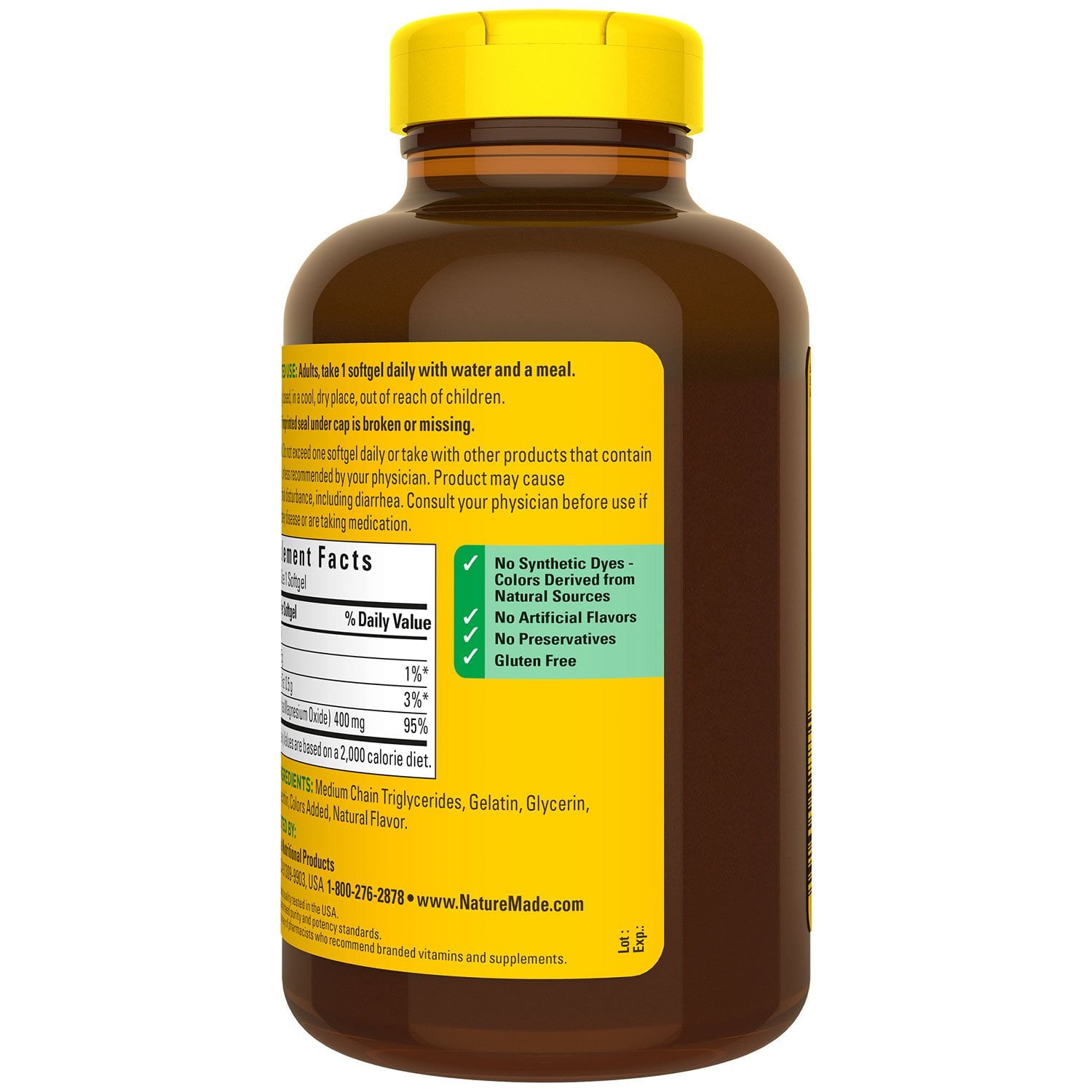 네이처메이드 마그네슘 옥사이드 400mg 소프트젤, 150정