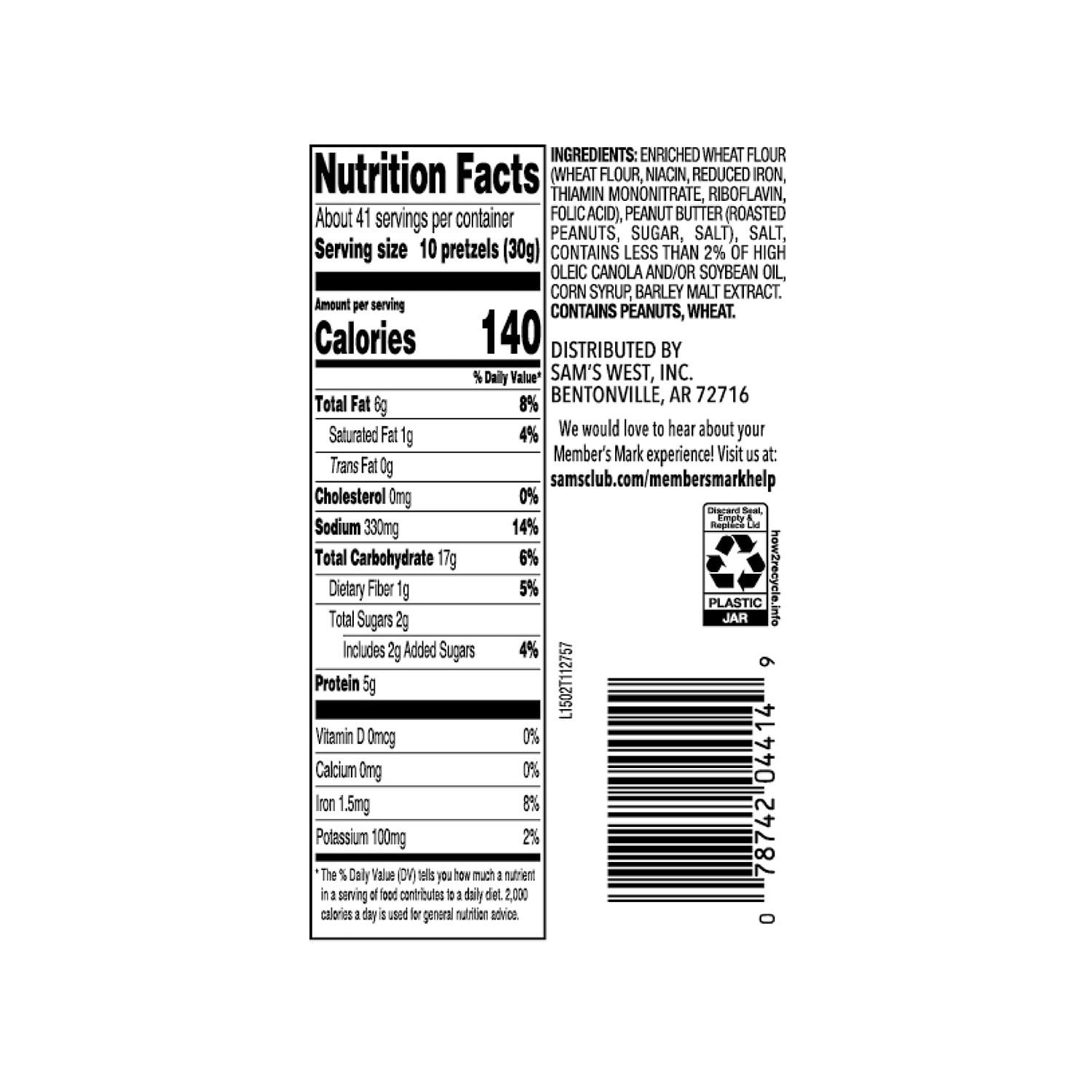 멤버스마크 피넛버터 프레첼 – 44oz