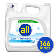 올 프리 클리어 액상 세탁세제 오리지널, 166회, 250fl oz