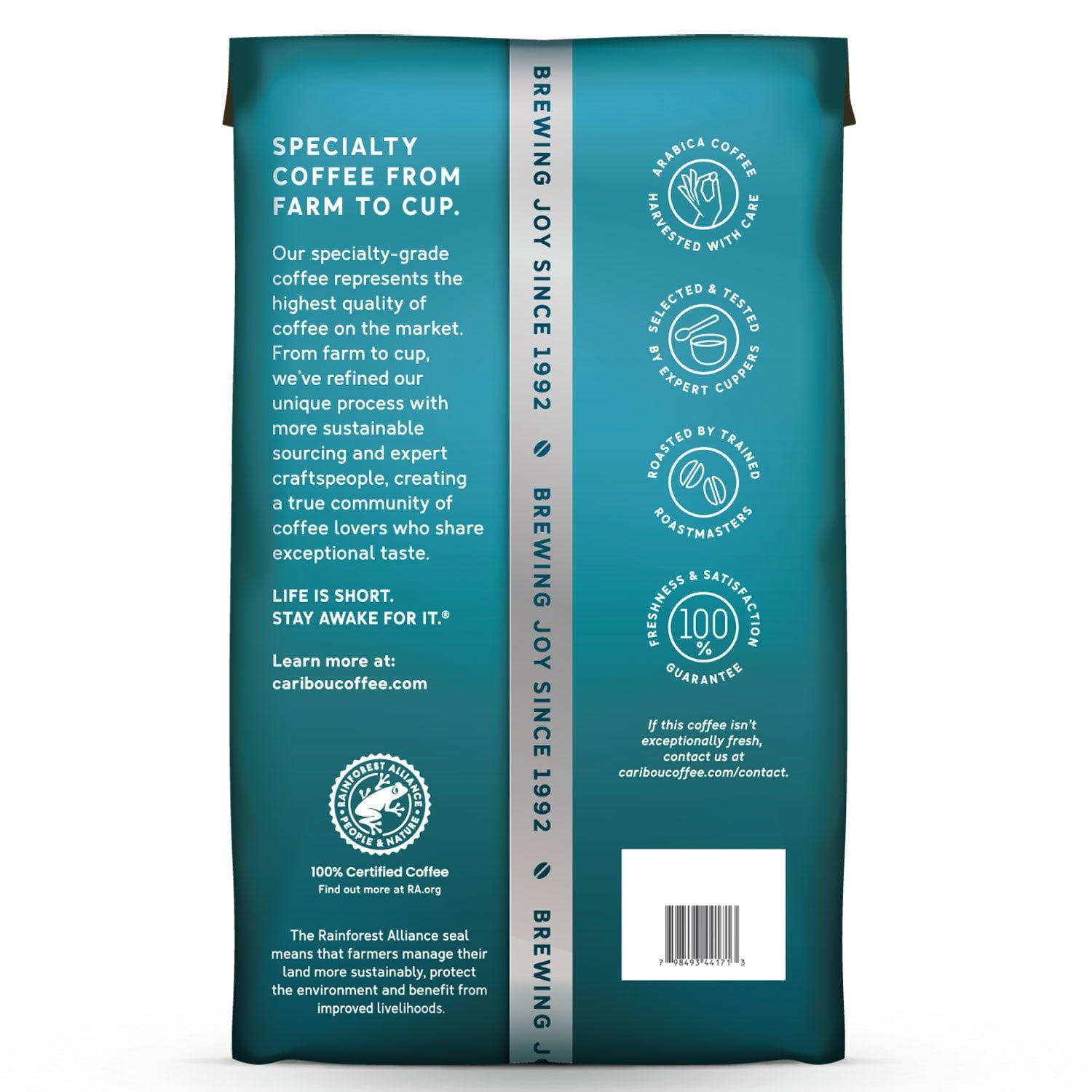 캐리부 다크 로스트 마호가니 그라운드 커피 40 oz – 진한 다크 블렌드