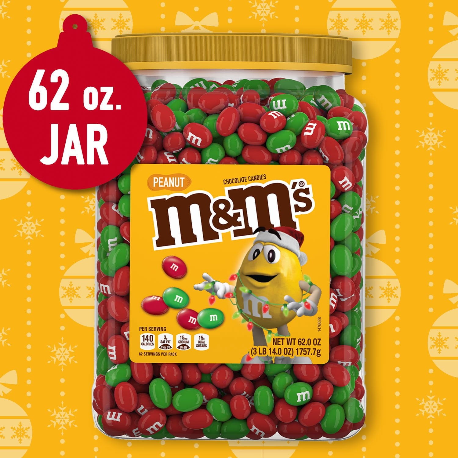 엠앤엠 크리스마스 피넛 밀크 초콜릿 62oz — 홀리데이 피넛 믹스
