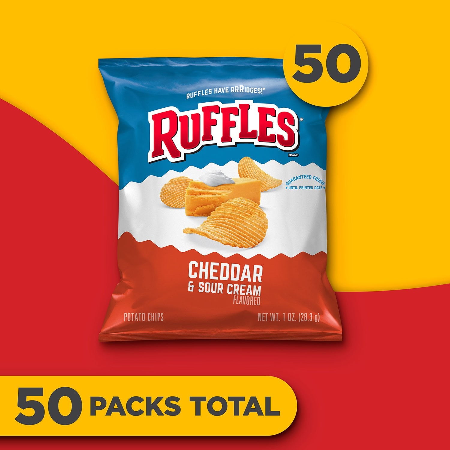 러플스 체다 & 사워크림 포테이토칩 1oz × 50팩