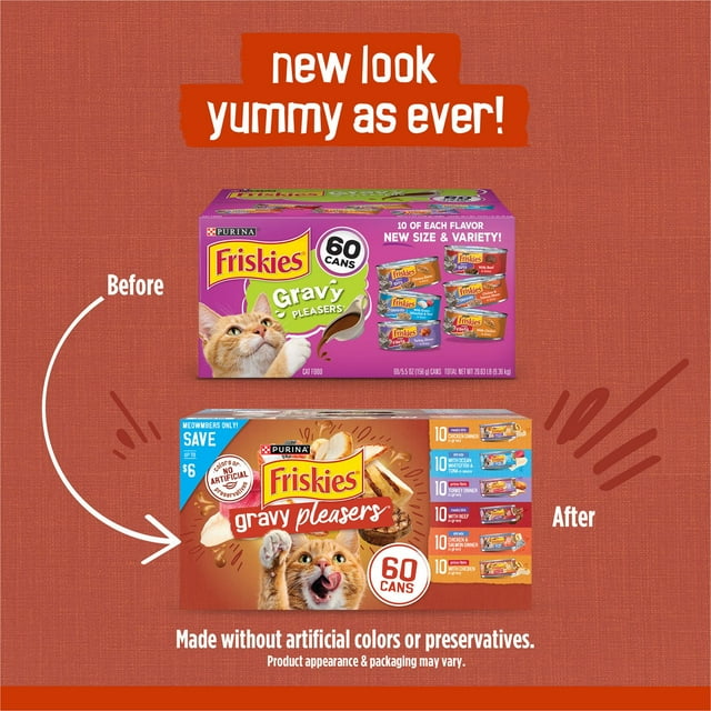 프리스키즈 그레이비 플리저스 성묘 습식 5.5 oz × 60 ct – 촉촉한 그레이비 소스·식욕 자극