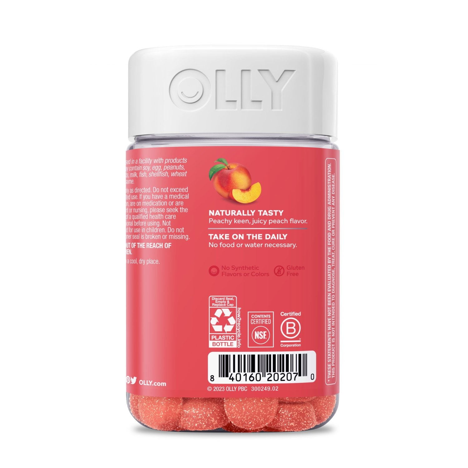 올리 성인 프로바이오틱 + 프리바이오틱 – 장 건강 구미, 70구미