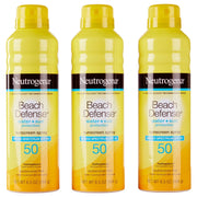 뉴트로지나 비치 디펜스 스프레이 SPF 50 6.5 oz × 3 – 물놀이용 선케어