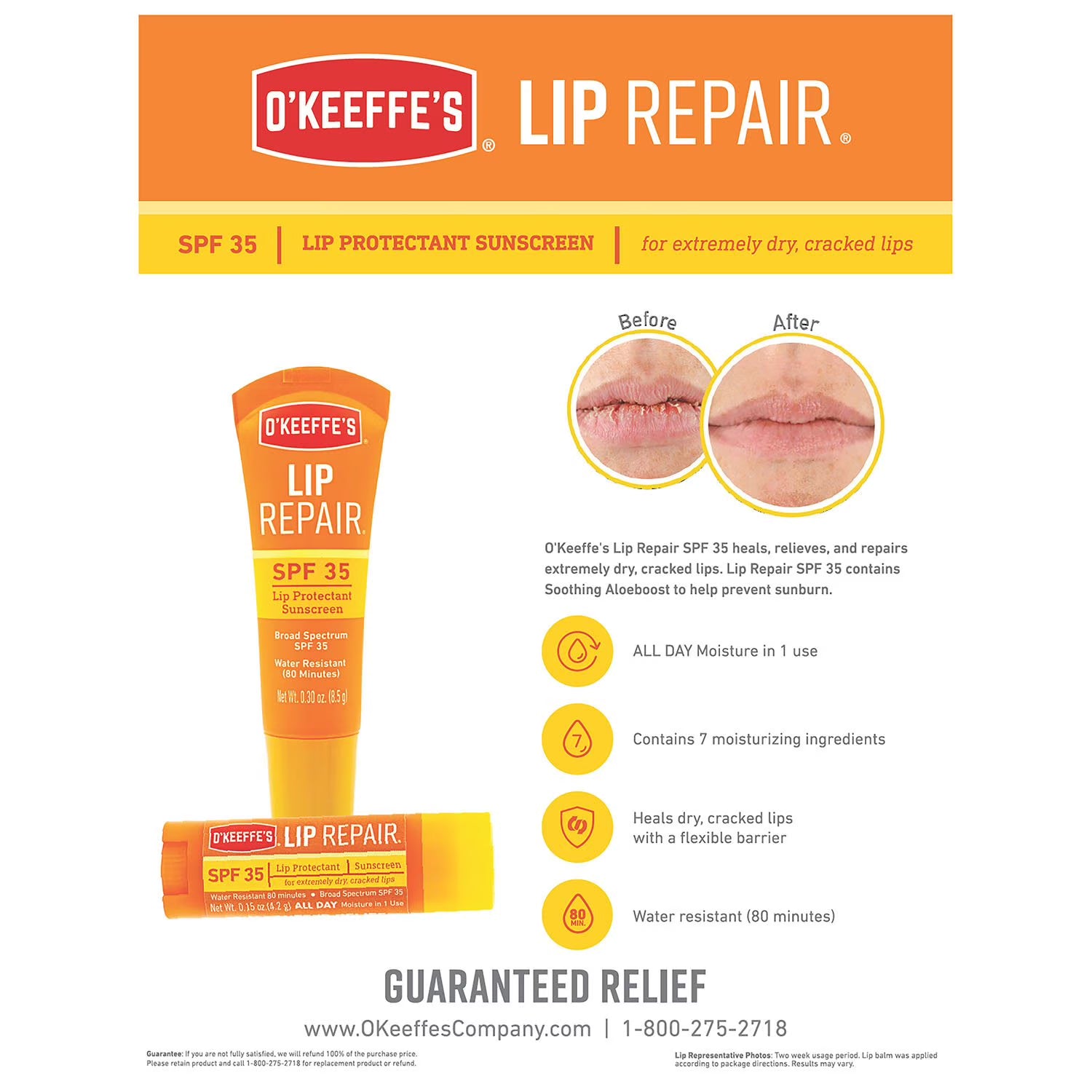 오키프스 헬시 피트 & 립 리페어 버라이어티 키트 – 발 보습 크림과 립 케어 제품을 함께 구성해 건조한 부위 관리