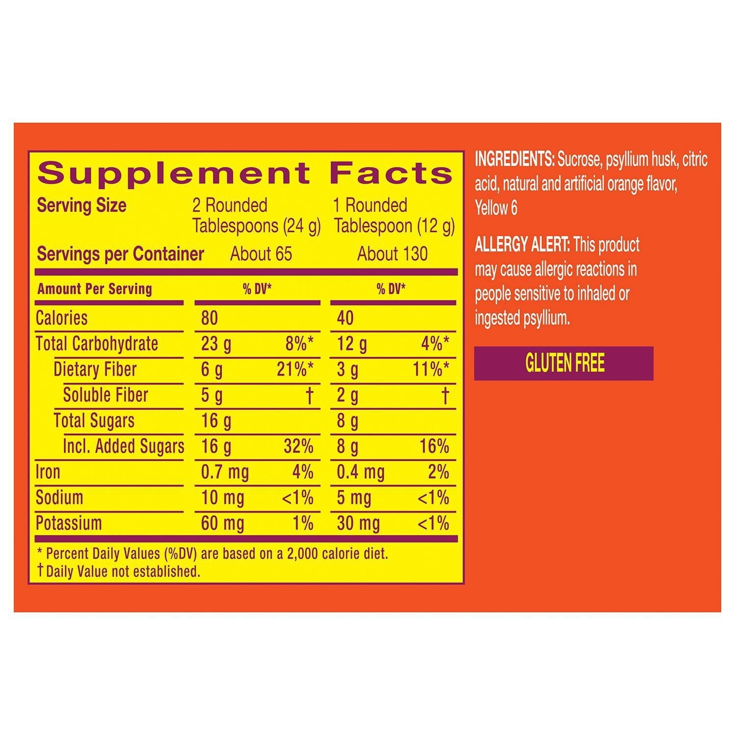 메타뮤실 차전자피 4-in-1 파이버 오렌지 – 장 건강·포만감·콜레스테롤·혈당 지원, 55oz x 2