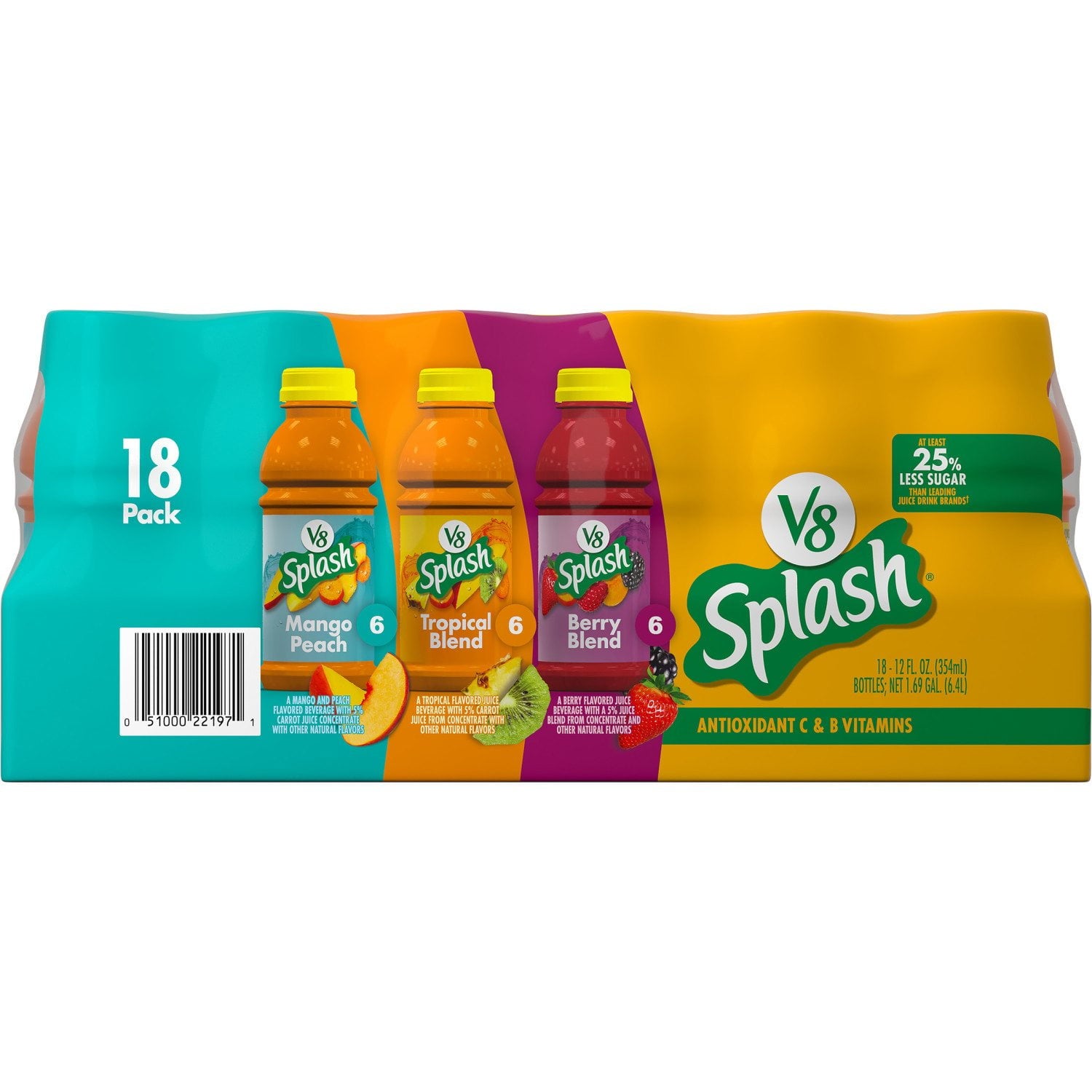 V8 스플래시 버라이어티 12 fl. oz × 18 – 과일+채소 블렌드
