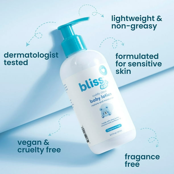 블리스(Bliss) 베이비 배스 번들 2-in-1 샴푸+바디워시 & 로션 8oz × 2 — 저자극 보습 케어