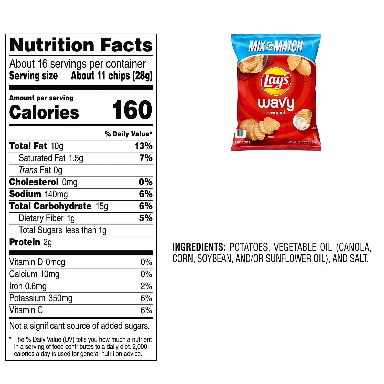 레이스 웨이비 오리지널 포테이토칩 15.625oz