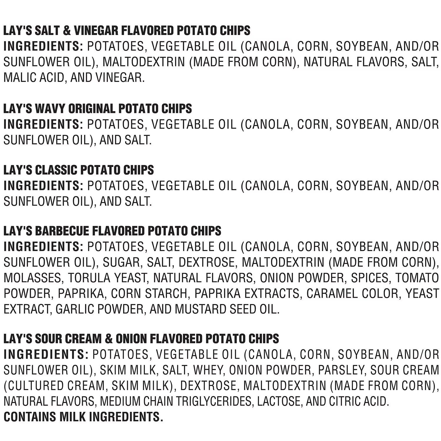 레이스 믹스 버라이어티 팩 포테이토칩, 5종 과자 세트 30팩