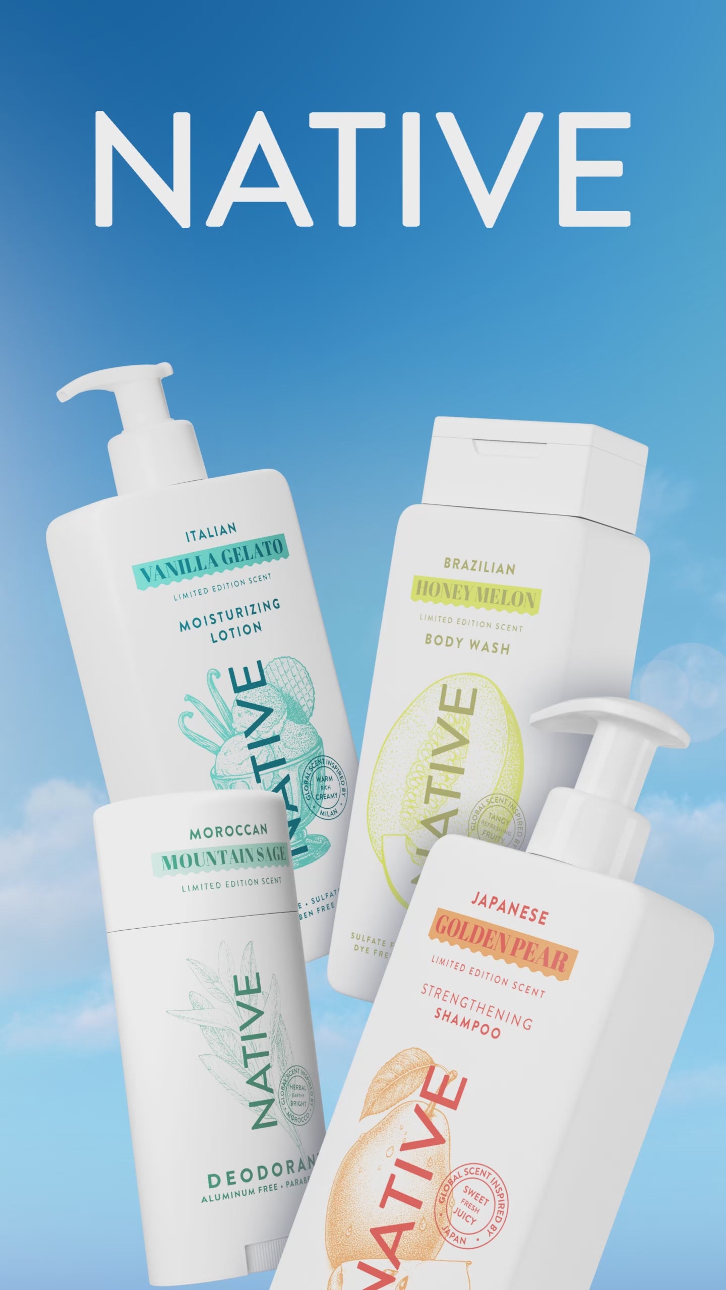비디오 로드: Native Passport Limited Edition Global Flavors Sulfate-Free Body Wash - Italian Vanilla Gelato - 18 fl oz