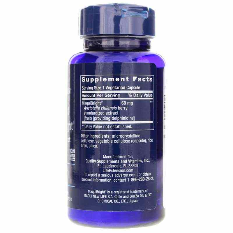 라이프 익스텐션 티어 서포트 마퀴브라이트 60mg 30베지캡슐 – 마퀴베리 추출물을 함유해 눈물막 건강과 눈의 편안함을 돕는 포뮬러