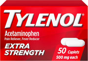 타이레놀 엑스트라 스트렝스 500mg 캐플릿 50정 정면 포장