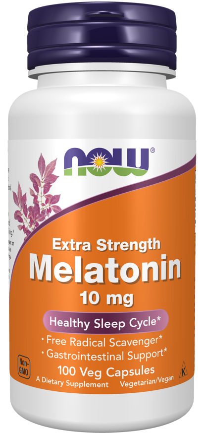 나우푸드 멜라토닌 10mg 식물성 캡슐 100캡슐 제품 정면