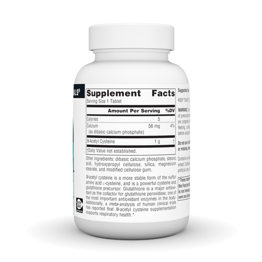 소스내추럴스 NAC 1000mg 60정 성분표 및 섭취 방법