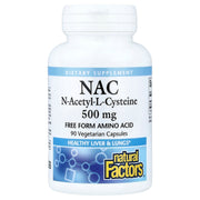 내추럴팩터스 NAC 500mg 베지 캡슐 90정 90캡슐 제품 정면
